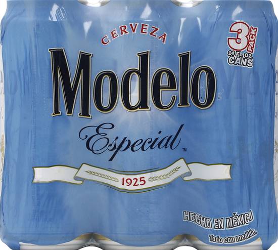 Modelo Especial Mexican Pale Lager Beer (3 ct, 24 fl oz) (orange blossom-honey)
