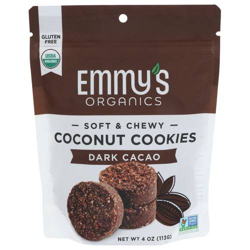 Emmy's Organics Organic Dark Cacao Soft & Chewy Coconut Cookies