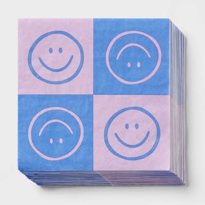 Spritz Retro Smiley Face Lunch Napkin (30 ct)