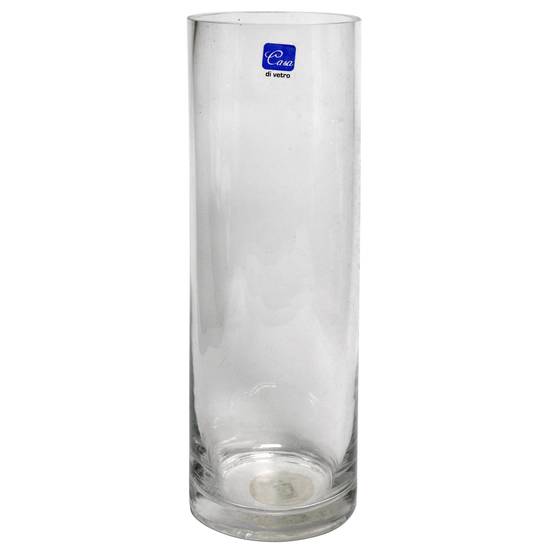 Casa Di Vetro Cylindrical Clear Glass Vase (30 cm ht)