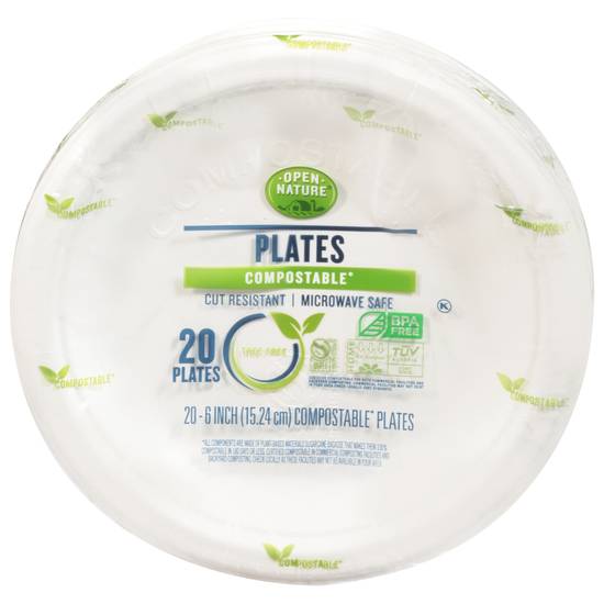 Open Nature Compostable 6 Inch Plates (20 ct)