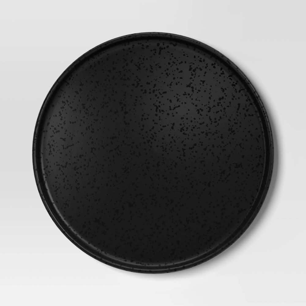 Threshold Stoneware Stella Dinner Plate, 10.5 in, Black