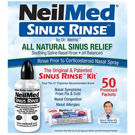 NeilMed Sinus Rinse Relief Kit (8 oz, 50 ct)