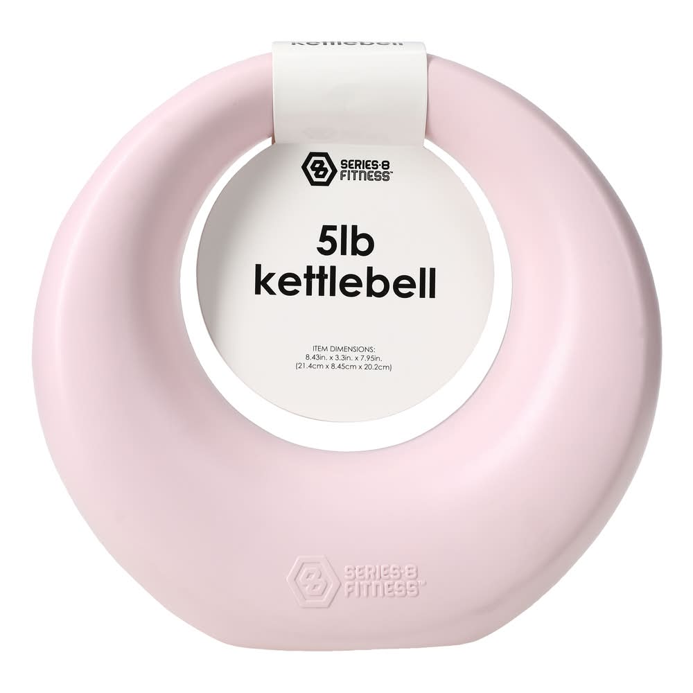 Ergonomic 5lb Circle Kettlebell Weight Pink