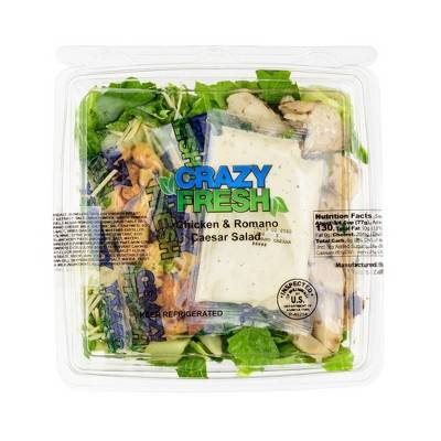 Crazy Fresh Chicken Caesar Salad with Romano Caesar Dressing - 8.5oz