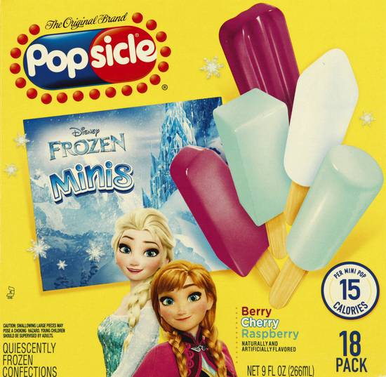 Popsicle Frozen Minis Berry Cherry and Raspberry Ice Pops (18 ct)