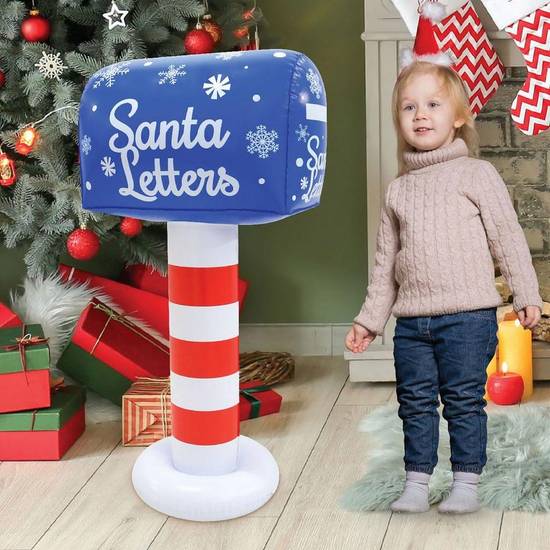 Inflatable Santa's Mailbox Christmas Decoration, 23in x 42in