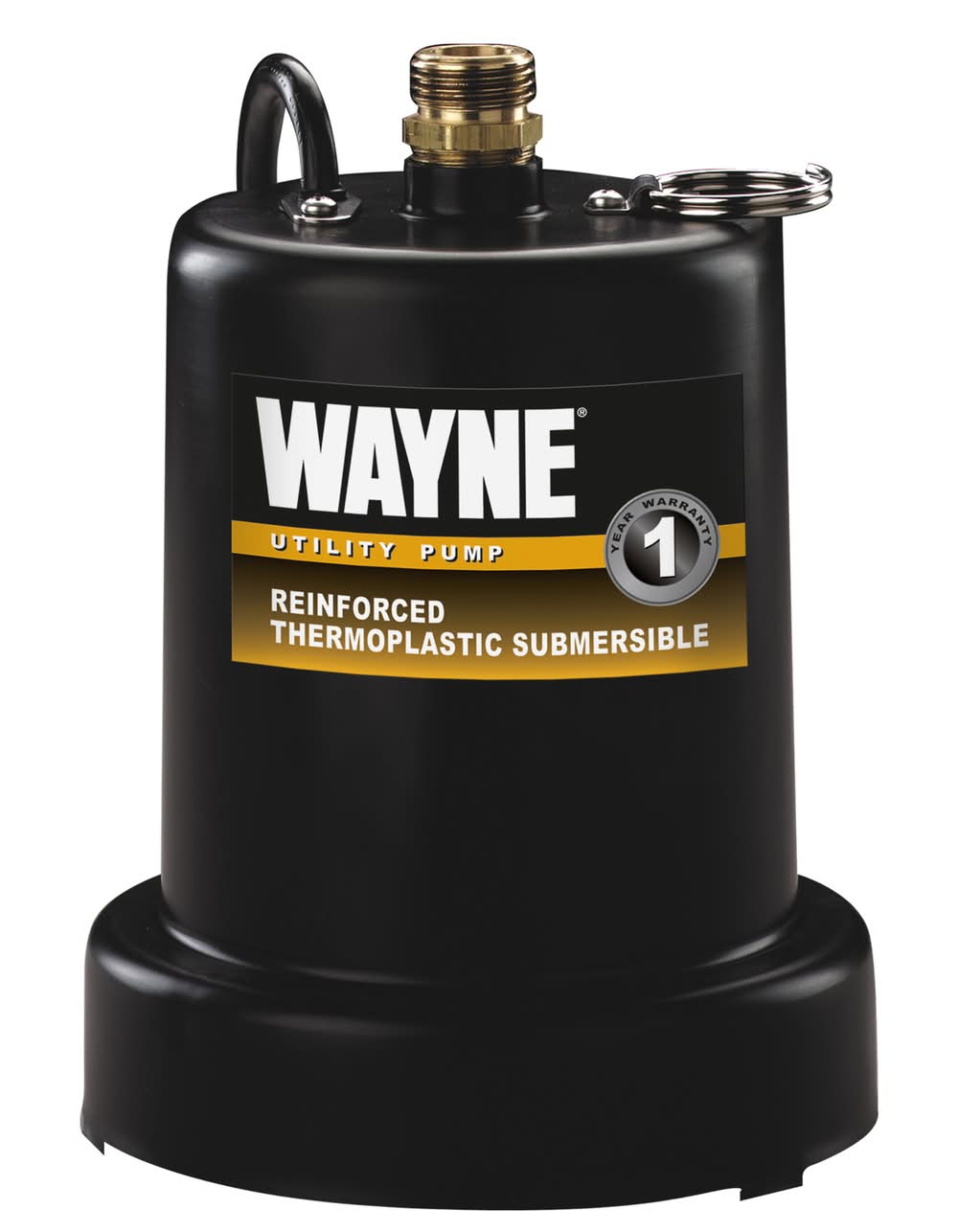 Wayne 1/4 Hp 1050 Gph Thermoplastic Switchless Switch Bottom Ac Submersible Utility Pump