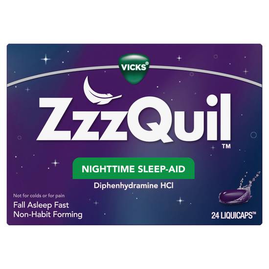 ZzzQuil Nighttime Sleep Aid LiquiCaps, 24 CT