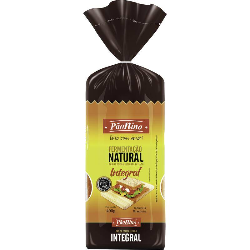 Pão nino pão de forma integral com fermentação natural (400 g)