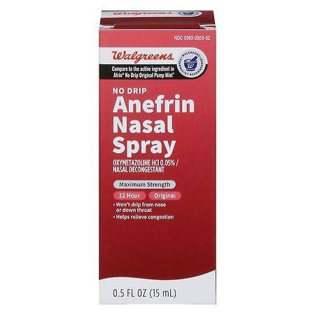 Walgreens No Drip 12 Hour Nasal Spray