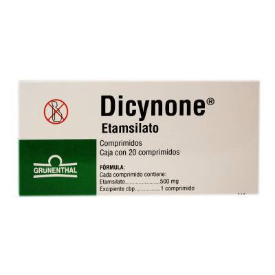 Grünenthal dicynone etamsilato cápsulas 500 mg (20 piezas)