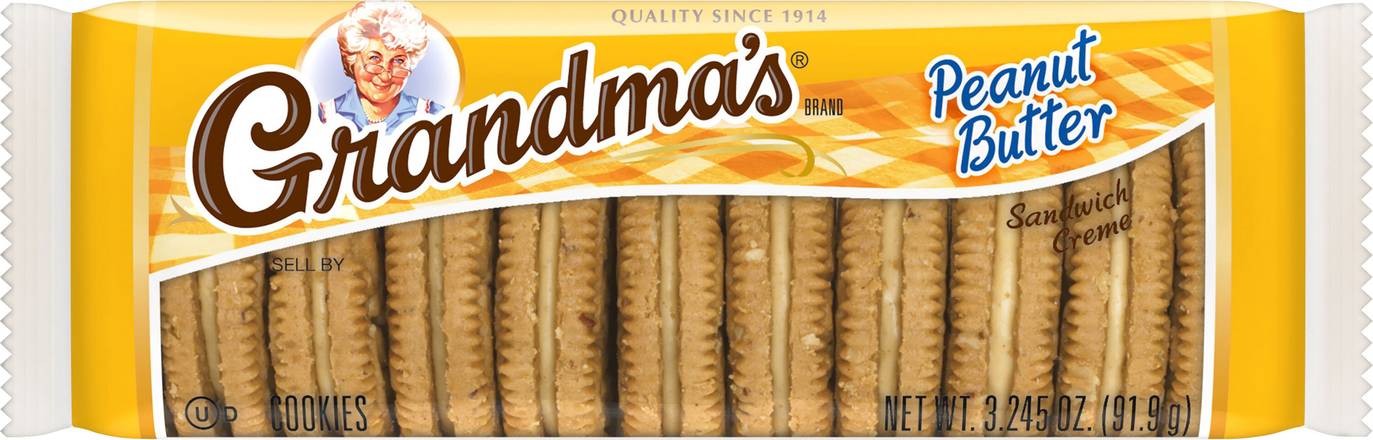 Grandma's Sandwich Creme Cookies (peanut butter)