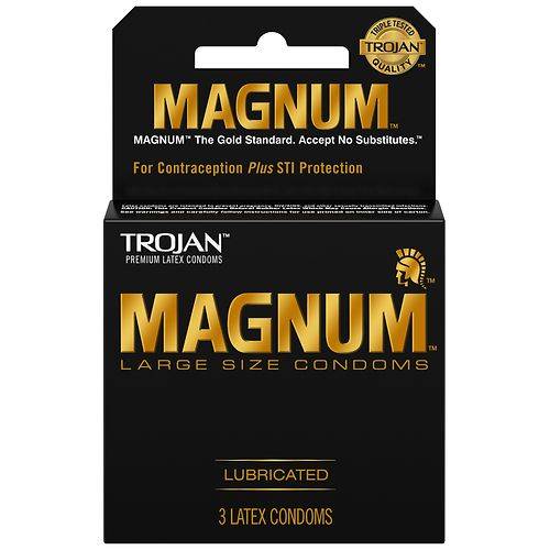 Trojan Magnum Magnum Large Size Premium Lubricated Condoms - 3.0 ea