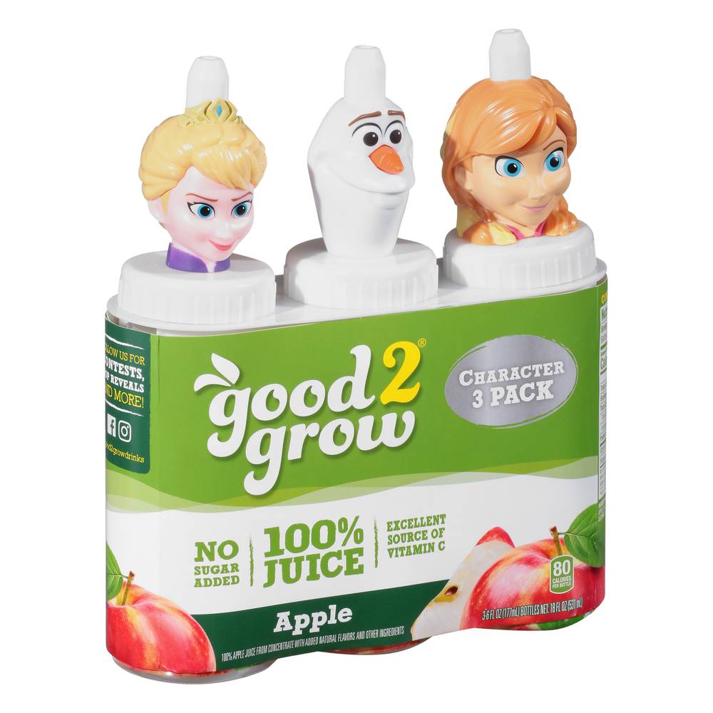 good2grow 3 Character pack Apple Juice (6 fl oz, 3 ct)