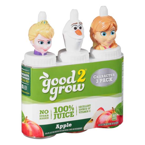 Good2grow 3 Character pack Apple 100% Juice (3 ct, 6 fl oz)