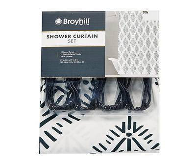 Broyhill Wild Sedona Zuma Diamond Pattern Shower Curtain Set (72" x 72")