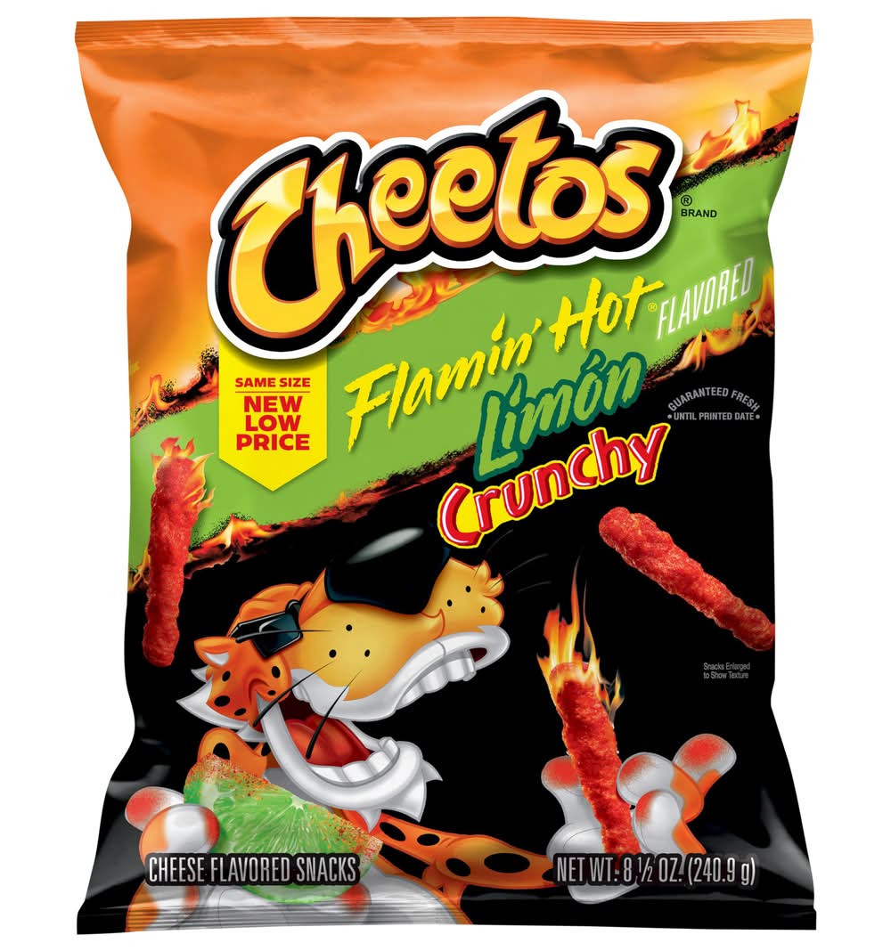 Cheetos Flamin Hot Crunchy Snacks, Limon Cheese (8.5 oz)