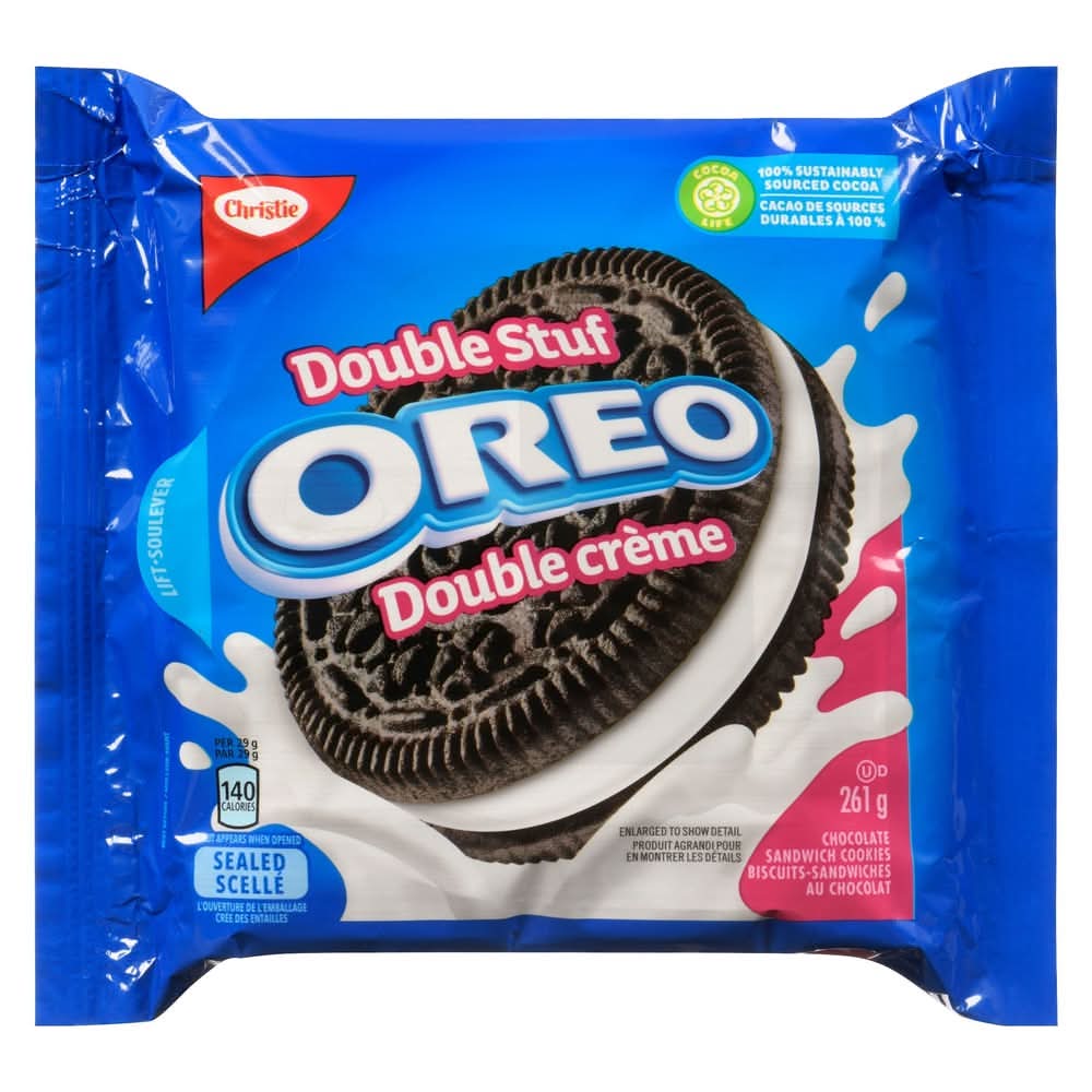 Oreo biscuits sandwichs doublement fourrés - double stuffed sandwich cookies (chocolat)