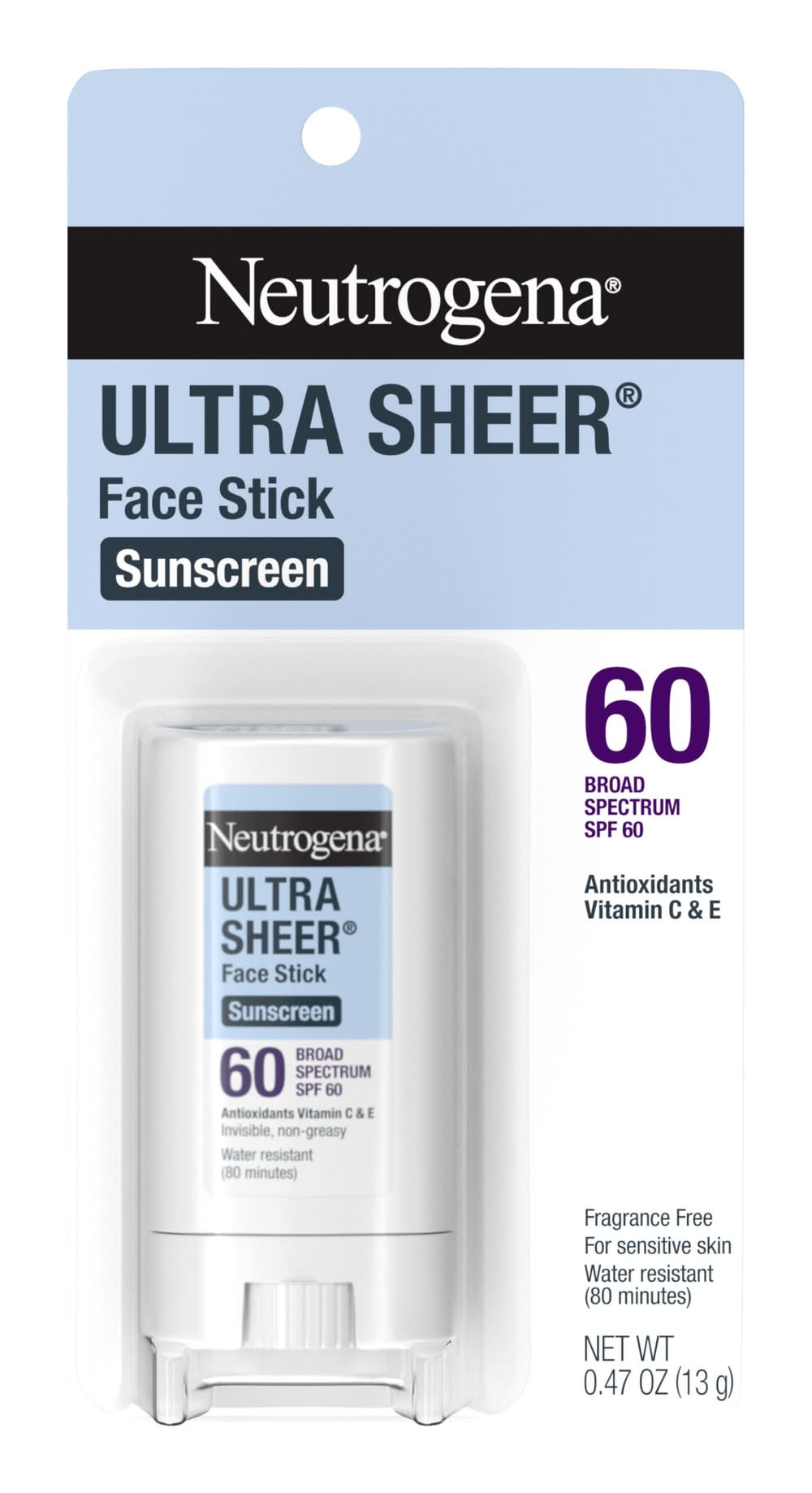 Neutrogena Ultra Sheer Broad Spectrum Spf 60 Face Stick Sunscreen (0.47 oz)