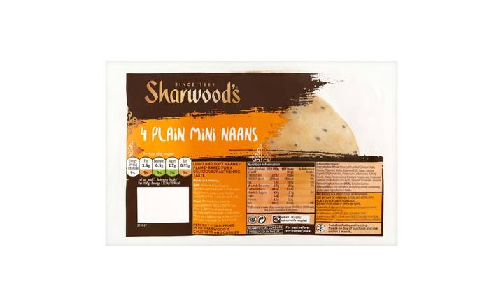 Sharwood's Plain Mini Naans 4s (400452)