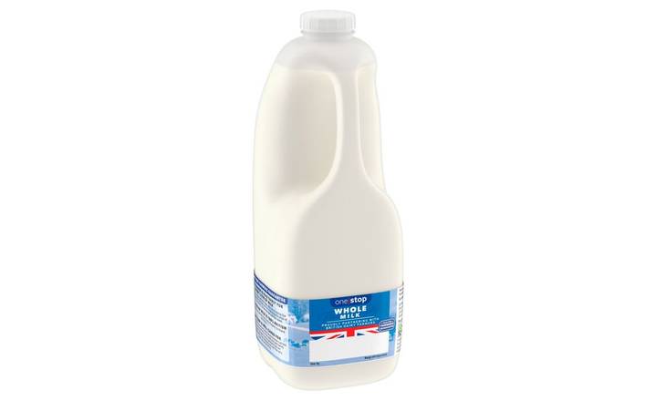 One Stop British Whole Milk 1 litre / 1.75 pints (393870)