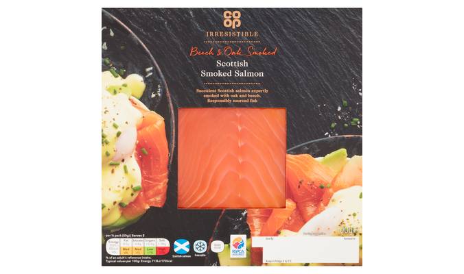 Co-op Irresistible Beech & Oak Smoked Scottish Smoked Salmon 100g