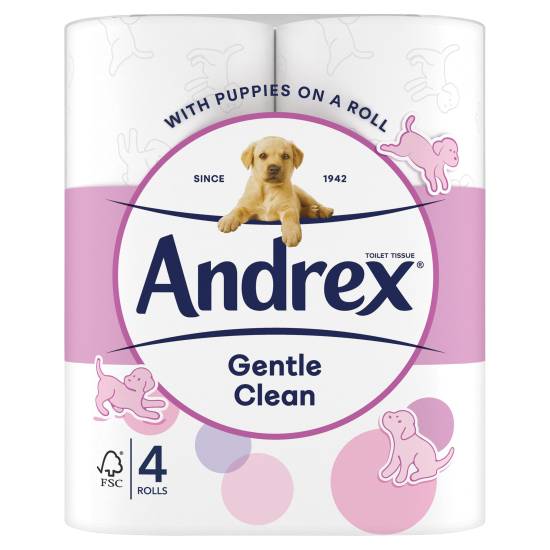 Andrex Gentle Clean Toilet Tissue (4 pack)