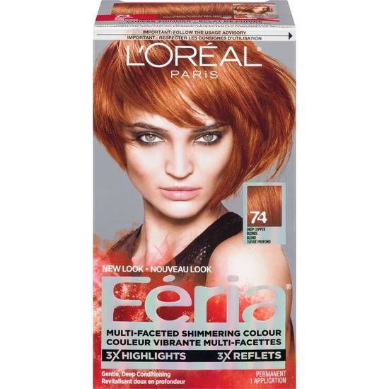 L'oréal Féria, 74 Deep Copper Blonde (1 ea)