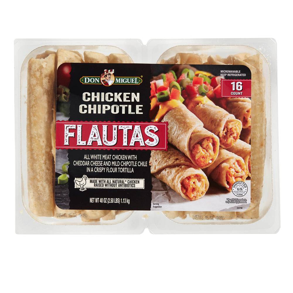 Don Miguel Chipotle Chicken Flautas (40 oz, 16 ct)