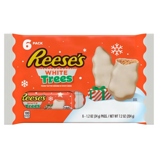 Reese's White Creme Peanut Butter Trees Candy Christmas (6 ct)