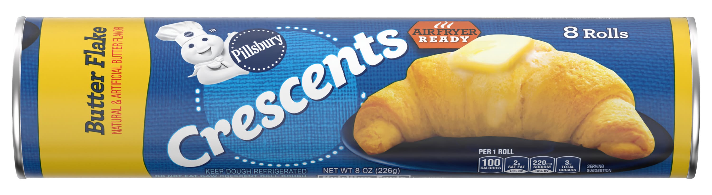 Pillsbury Crescent Rolls Dough, Butter Flake (8 oz, 8 ct)