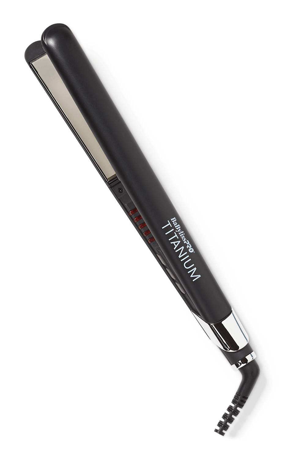 BaBylissPro Titanium Ultra Thin Hair Straightener, 1 in, Black