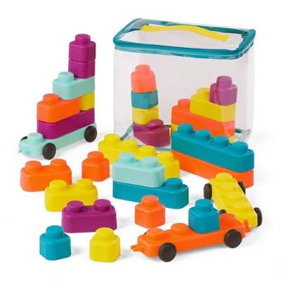 B. toys Soft Baby Building Blocks 3+ Months (30 ct)