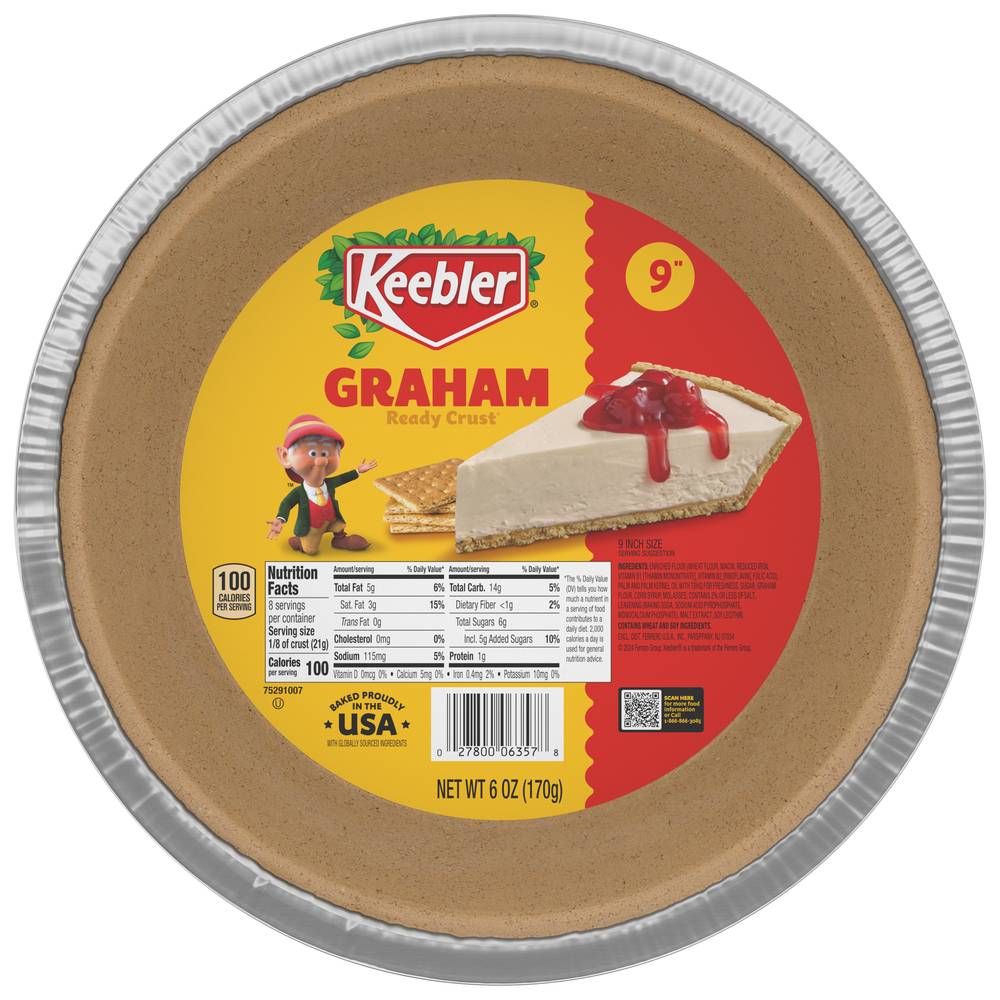 Keebler Ready Crust 9 Inch Graham Pie Crust (6 oz)
