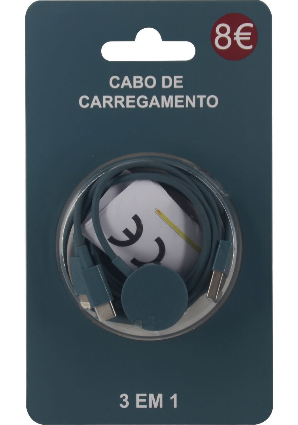 Cabo de Carregamento 3 em 1 Azul Fusion