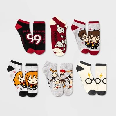 Harry Potter Low Cut Socks, Women, 4-10, Assorted (6 ct)
