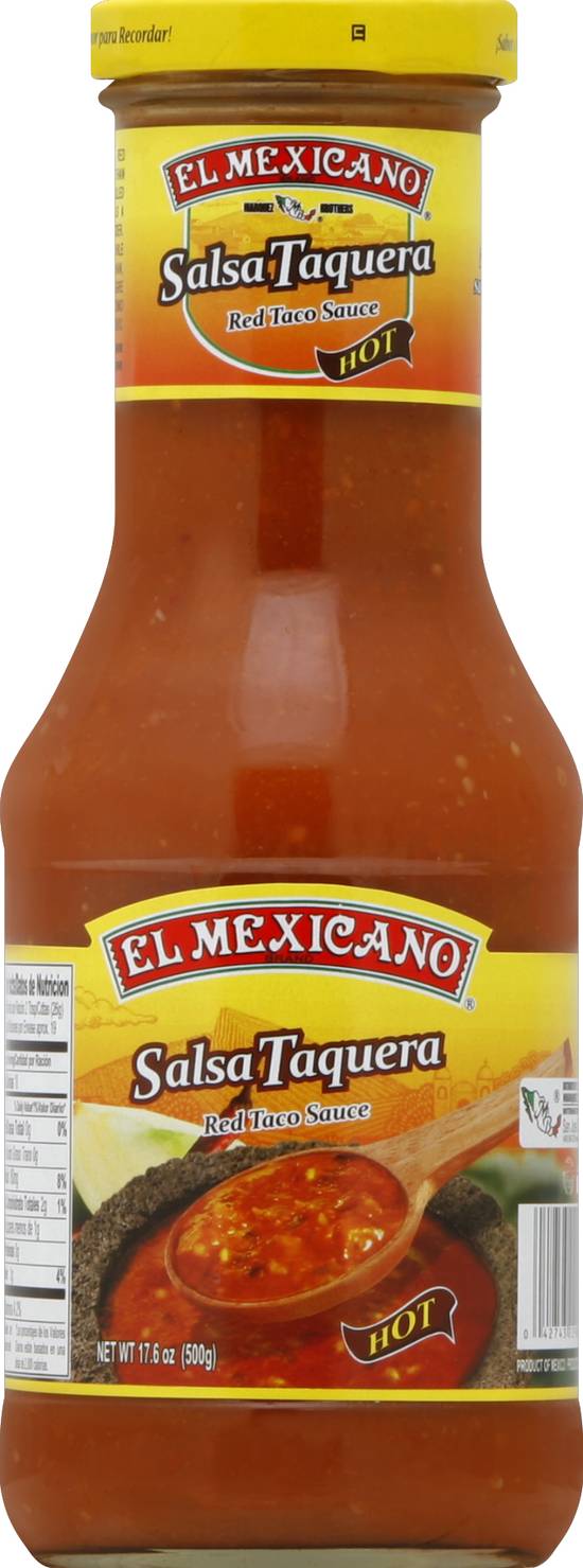 El Mexicano Salsa Taquera Hot Red Taco Sauce (17.6 oz)
