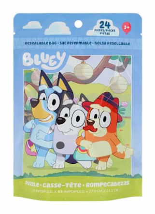 Licensed Puzzle Resealable Bag 24-Pieces Bluey