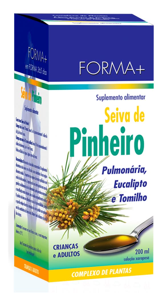 Forma+ - Xarope de tosse e resfriados (seiva pinheiro), garrafa de 200 ml