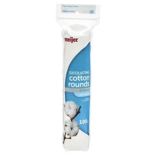 Meijer Exfoliating Cotton Rounds, 100 ct