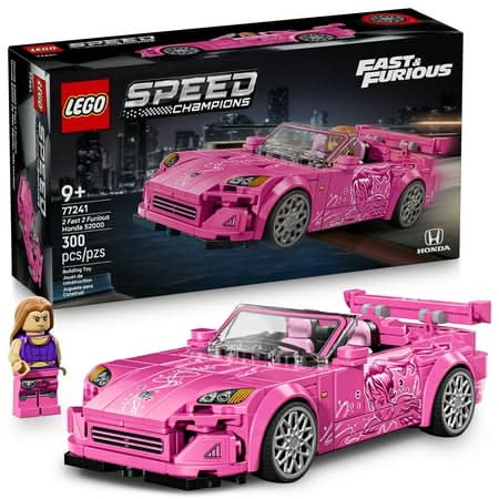 LEGO Speed Champions 2 Fast 2 Furious Honda S2000 Car Toy For Kids 9+ Years, Pink (300 ct)