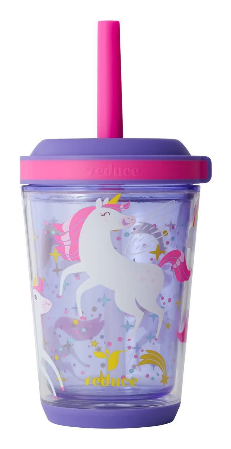Reduce Cartwheel Straw Cup 12 oz, Unicorn Magic