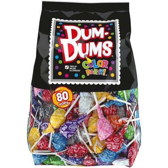 Rainbow Dum Dums Lollipops, 80pc - Assorted Flavors