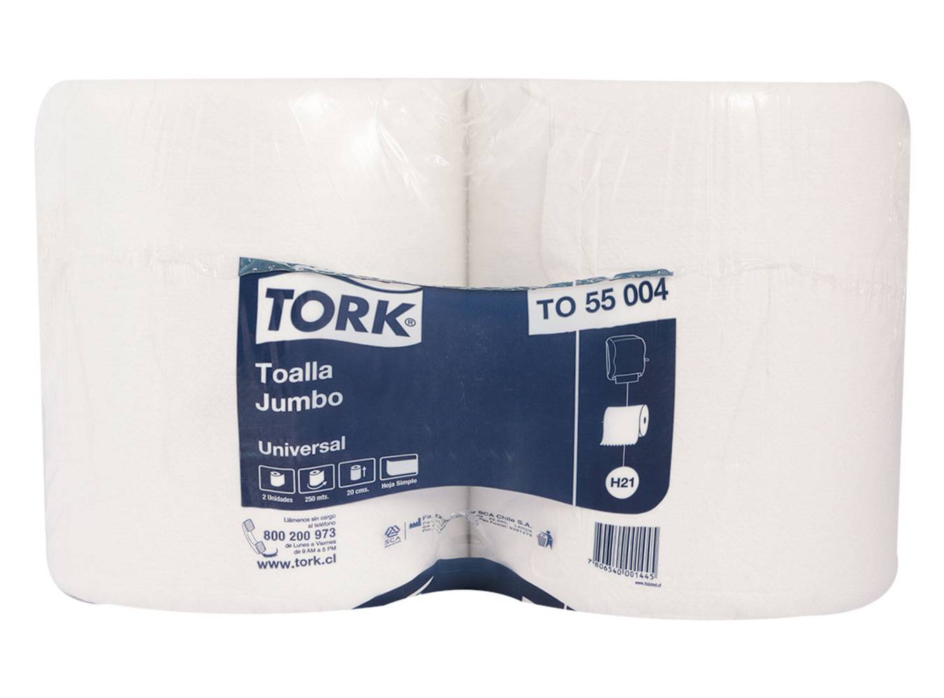 Tork toalla de papel jumbo (2 rollos x 250 m c/u)