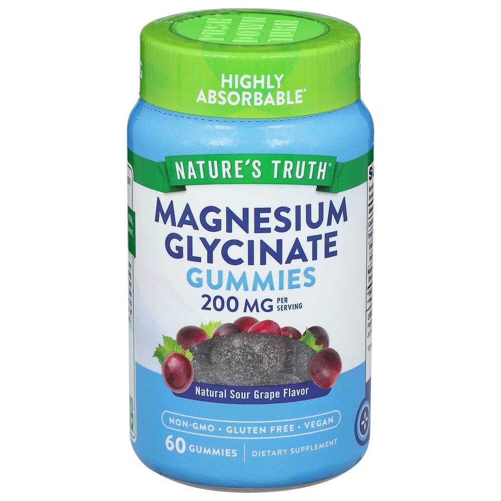 Nature's Truth Magnesium Glycinate Gummies (natural sour grape)