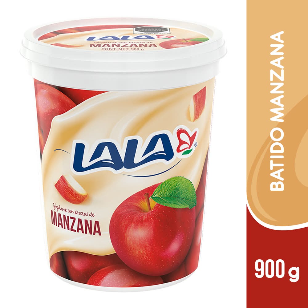 Lala · Yoghurt batido con trozos de frutas, manzana (900 g)