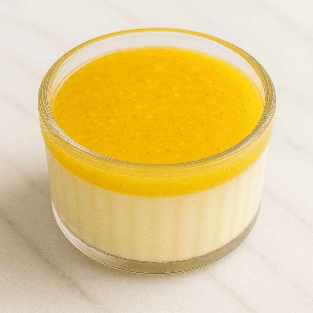 Panna cotta fruits exotiques