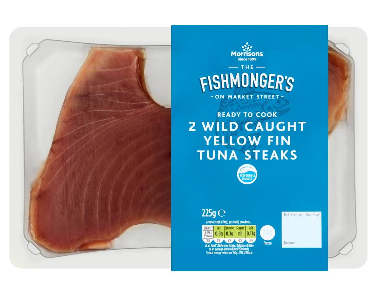 Morrisons Yellow Fin Tuna Steaks 225G