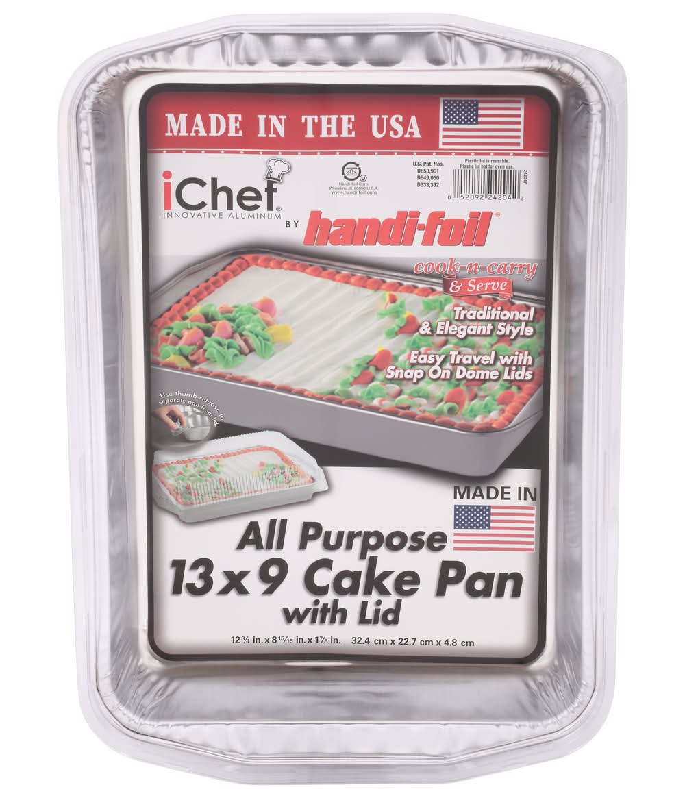 Handi-Foil Ichef 9" X 13" All-Purpose Cake Pan With Lid